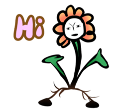Cute! Character of the flower sticker #677146