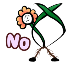 Cute! Character of the flower sticker #677149