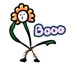 Cute! Character of the flower sticker #677155