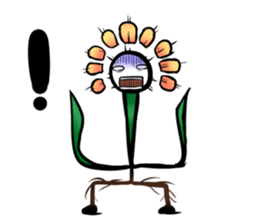 Cute! Character of the flower sticker #677157