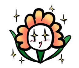 Cute! Character of the flower sticker #677158
