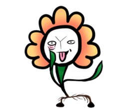 Cute! Character of the flower sticker #677159
