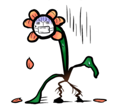 Cute! Character of the flower sticker #677164
