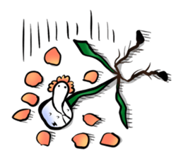 Cute! Character of the flower sticker #677165