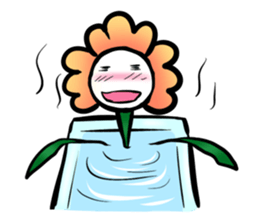 Cute! Character of the flower sticker #677166