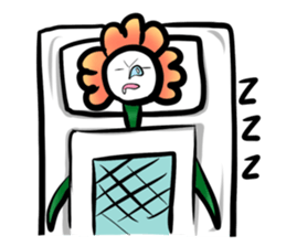 Cute! Character of the flower sticker #677167