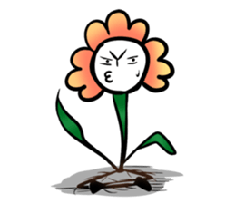 Cute! Character of the flower sticker #677170