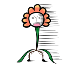 Cute! Character of the flower sticker #677174