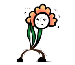Cute! Character of the flower sticker #677182