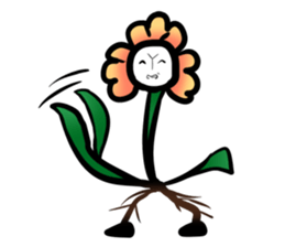Cute! Character of the flower sticker #677185