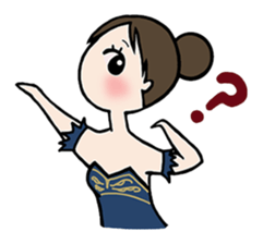 girl's habitual saying sticker #677717