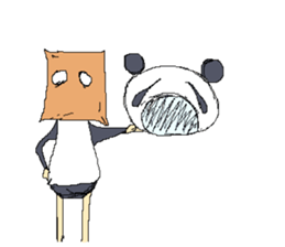 Picnic and graffiti panda sticker #678948