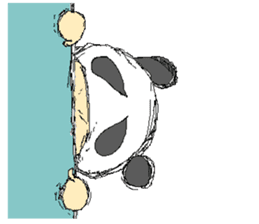 Picnic and graffiti panda sticker #678950