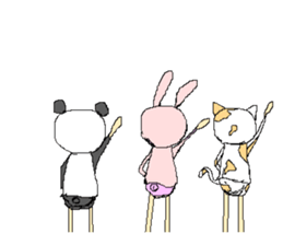 Picnic and graffiti panda sticker #678952