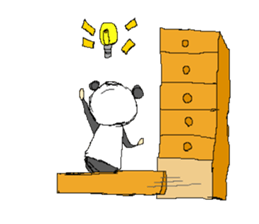 Picnic and graffiti panda sticker #678953