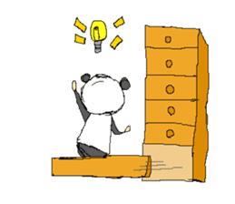 Picnic and graffiti panda sticker #678953