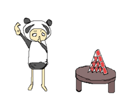 Picnic and graffiti panda sticker #678954