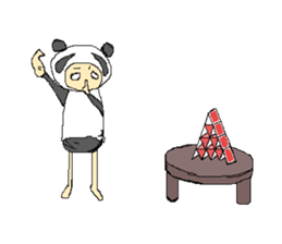 Picnic and graffiti panda sticker #678954