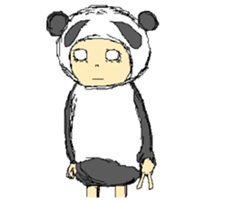 Picnic and graffiti panda sticker #678955