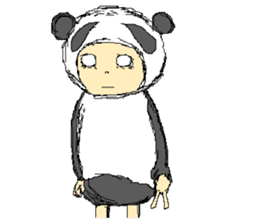 Picnic and graffiti panda sticker #678955