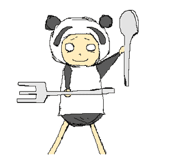 Picnic and graffiti panda sticker #678956