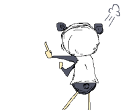 Picnic and graffiti panda sticker #678959