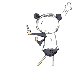 Picnic and graffiti panda sticker #678959