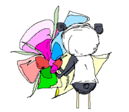 Picnic and graffiti panda sticker #678960