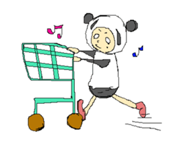 Picnic and graffiti panda sticker #678961