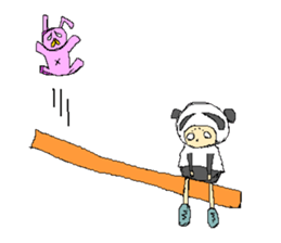 Picnic and graffiti panda sticker #678962