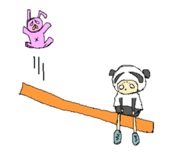 Picnic and graffiti panda sticker #678962