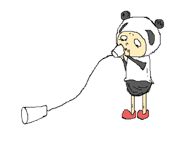 Picnic and graffiti panda sticker #678963