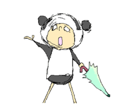 Picnic and graffiti panda sticker #678965