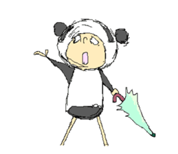 Picnic and graffiti panda sticker #678965