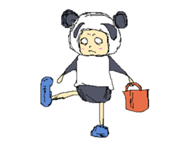 Picnic and graffiti panda sticker #678966