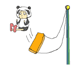 Picnic and graffiti panda sticker #678967