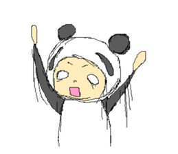 Picnic and graffiti panda sticker #678971