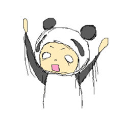 Picnic and graffiti panda sticker #678971