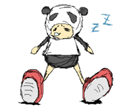 Picnic and graffiti panda sticker #678978