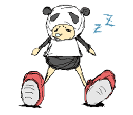 Picnic and graffiti panda sticker #678978