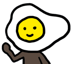 fried egg man sticker #679066
