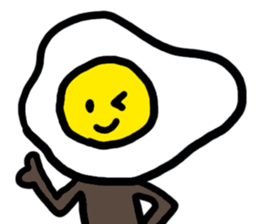 fried egg man sticker #679069