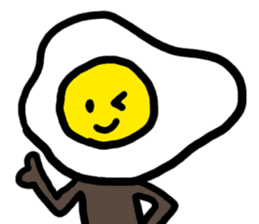 fried egg man sticker #679069