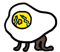 fried egg man sticker #679071