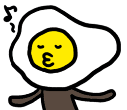 fried egg man sticker #679075