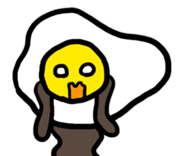 fried egg man sticker #679076