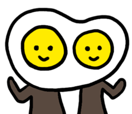 fried egg man sticker #679092
