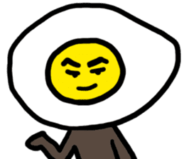 fried egg man sticker #679099