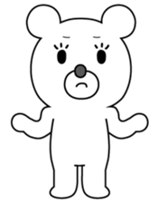 WHITE BEAR GIRL sticker #679919