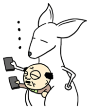 Kangaroo & Old guy sticker #680028
